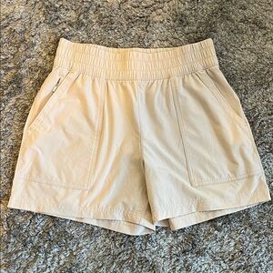 Athleta High Waist Cream Shorts